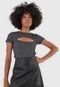 Blusa FiveBlu Cut Out Grafite - Marca FiveBlu