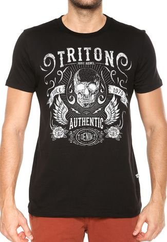 Camiseta Triton Estampa Preto