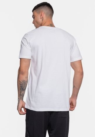 Camiseta NBA Masculina Wordname Los Angeles Lakers Off White