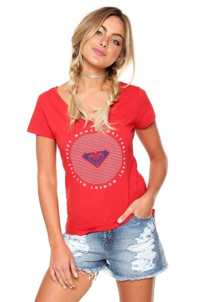 Camiseta Roxy Sugar Town Vermelha - Marca Roxy