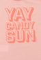 Regata Dimy Candy Lettering Rosa - Marca Dimy Candy