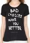 Camiseta Colcci Bad Choices Preta - Marca Colcci