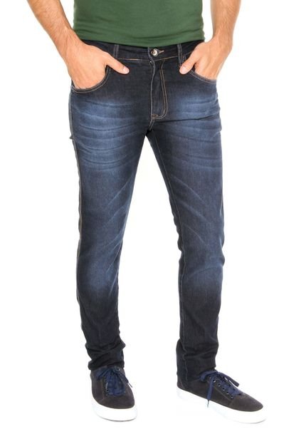 Calça Jeans Colcci slim Estonada Azul - Marca Colcci
