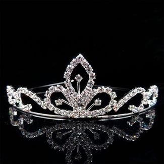 Coroa Tiara Princesa Infantil Enfeite Daminha Casamento Debu