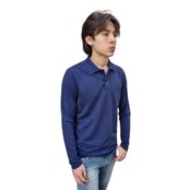 Camisa Polo Masculina Básica Algodão Manga Longa Casual Slim - Marca John Pull