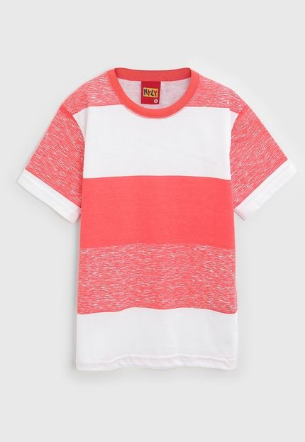 Camiseta Kyly Infantil Folhagem Vermelho/Branco - Marca Kyly