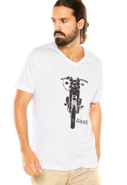 Camiseta Aleatory Moto Branca - Marca Aleatory