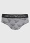 Kit 2pçs Cueca Emporio Armani Underwear Slip Logo Preta/Cinza - Marca Emporio Armani Underwear