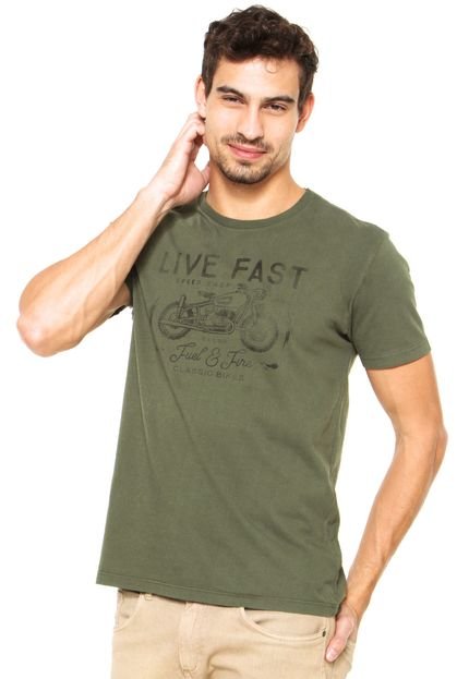 Camiseta Ellus Live Fast Verde - Marca Ellus