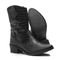 Bota Feminina Cano Alto Montaria Salto Baixo Country Preta - Marca Lavini Shoes