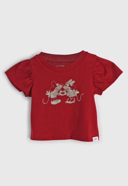 Camiseta GAP Mickey E Minnie Vermelha - Marca GAP
