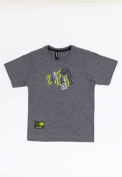 Camiseta Ecko Infantil Estampada Cinza Mescla Escuro - Marca Ecko