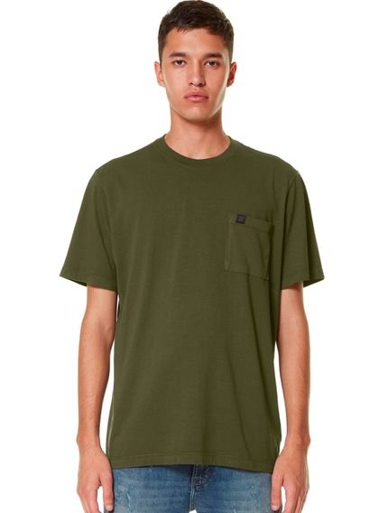 Camiseta John John Masculina Pocket Basic Bleen Verde Militar - Marca John John