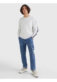 Sweater Relaxed Cotton Gris Tommy Jeans