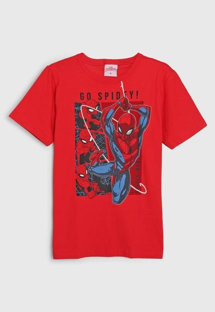 Camiseta Brandili Infantil Disney Marvel Homem Aranha Vermelha - Marca Brandili