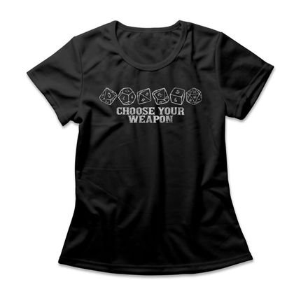 Camiseta Feminina Dice Weapons - Preto - Marca Studio Geek 