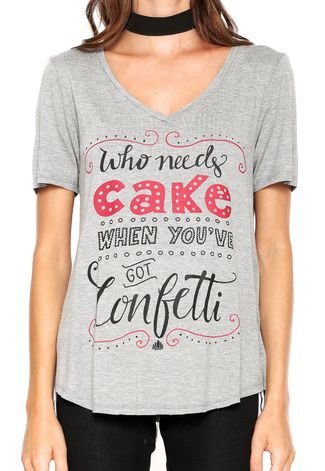 Camiseta It's & Co Cake Cinza