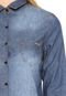 Camisa Jeans Colcci Estonada Azul - Marca Colcci