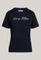 Camiseta Tommy Hilfiger Regular Logo Azul-Marinho - Marca Tommy Hilfiger