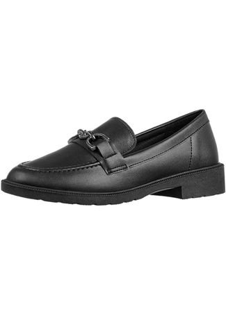 Mocassim Gigil Loafer Flat Casual Preto