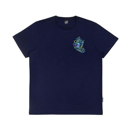 Camiseta Santa Cruz Inferno Hand SS Masculina Azul Marinho - Marca Santa Cruz