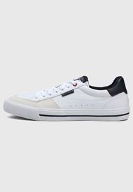 Tenis Lifestyle Blanco-Azul-Beige Tommy Hilfiger Coporate Leather