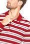 Camisa Polo Lacoste Regular Fit Listrada Vermelha/Branca - Marca Lacoste