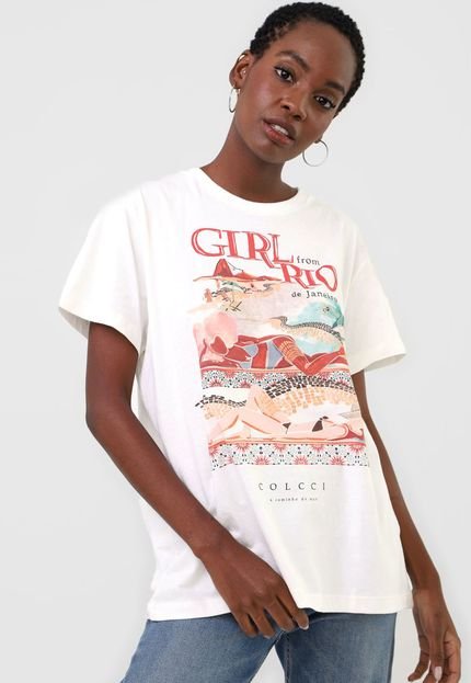 Camiseta Colcci Girl Off-White - Marca Colcci