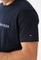 Camiseta Tommy Hilfiger Reta Estampada Azul Marinho - Marca Tommy Hilfiger