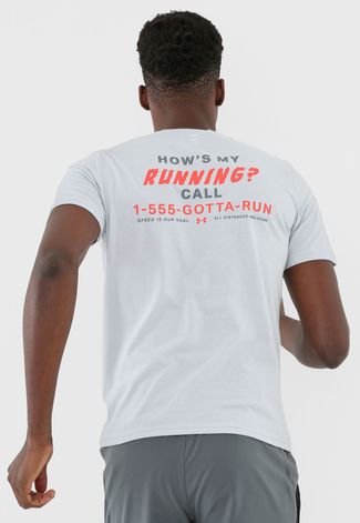 Camiseta Under Armour Hows My Running Cinza