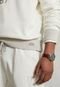 Blusa de Moletom Flanelada Fechada Polo Ralph Lauren Lettering Off-White - Marca Polo Ralph Lauren