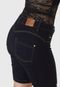 Bermuda Jeans HNO Jeans Ciclista Hot Pants Com Elastano Azul Escuro - Marca HNO Jeans