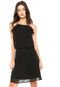 Vestido Rovitex Curto Babado Preto - Marca Rovitex