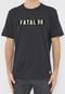 Camiseta Fatal Lettering Neon Preta - Marca Fatal