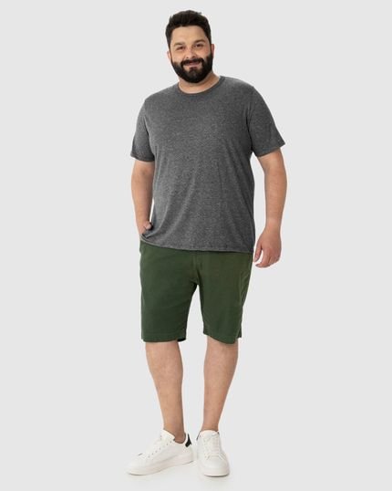 Camiseta Básica Masculina Plus Size Decote Redondo Em Algodão - Marca Malwee