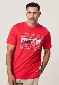 Camiseta Rojo-Blanco-Azul Navy Nautica