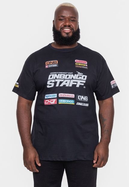 Camiseta Onbongo Plus Size Estampada Convoy Staff Preta - Marca Onbongo