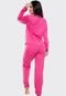 Pijama Feminino Longo 4 Estações de Botão Amamentação Pijama Gestante Pijama Americano Maternidade Rosa Pink - Marca 4 Estações