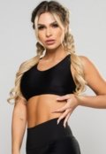 Top MVB Modas Nadador Poliamida Brilhosa Feminino Fitness Preto - Marca Mvb Modas