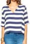 Blusa MNG Barcelona Must Listra Azul - Marca MNG Barcelona