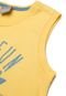 Conjunto 2pçs Carinhoso Curto Menino Escrita Amarelo/Azul - Marca Carinhoso