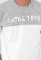 Camiseta Fatal Color Block Branca/Cinza - Marca Fatal