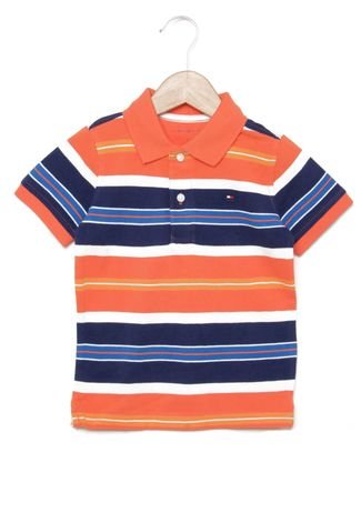 Camisa Polo Infantil Tommy Hilfiger Vermelha