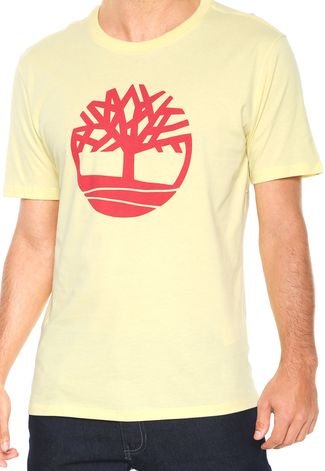Camiseta Timberland Logo Amarela