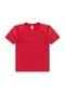 Camiseta Infantil Bordado Com Listras Vermelho - Marca VIDA COSTEIRA