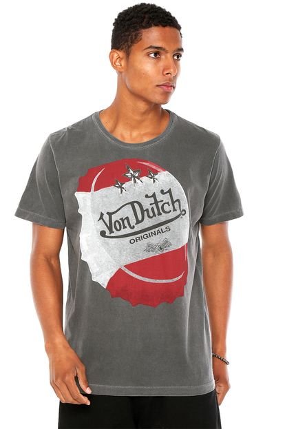 Camiseta Von Dutch Cover Cinza - Marca Von Dutch 