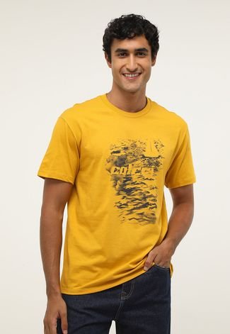 Camiseta Colcci Logo Amarela