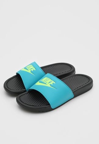 Chinelo Slide Nike Sportswear Benassi Jdi Azul/Preto