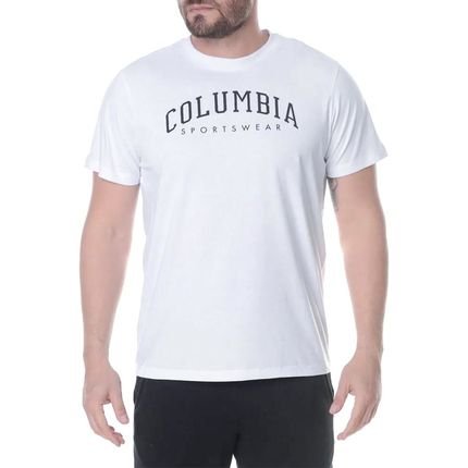 Camiseta Columbia Arched Brand Branco Masculino - Marca Columbia