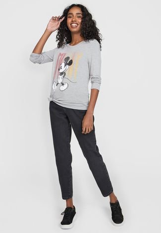 Blusa Cativa Disney Mickey Cinza